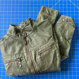 Green MontanaCo Faux Leather Jacket Size XL